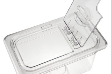 Polükarbonaadist GN-nõu konteineri kaas klappkaanega GN1/4 | Adexa P814LF