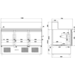 B-KLASSI Pitsa Ettevalmistuslaud 3 ust Roostevaba teras Pitsa pealne 8xGN1/6 Sügavus 700mm | Adexa PZ33 B GRADE - Image 2