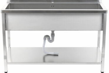 Pottide Pesu Valamu Roostevaba Teras 1 Kauss Pritsmekaitse Alumine Riiul 1600X700X900Mm Ruutjalad | Adexa Psa16070U