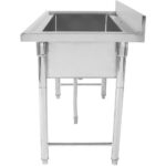 Käte- Ja Potipesu Valamu Roostevaba Teras 1 Kauss Pritsmekaitse 1800X500X900Mm Ümarad Jalad | Adexa Psr18050 - Image 2