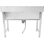 Käte- Ja Potipesu Valamu Roostevaba Teras 1 Kauss Pritsmekaitse 1800X500X900Mm Ümarad Jalad | Adexa Psr18050 - Image 3