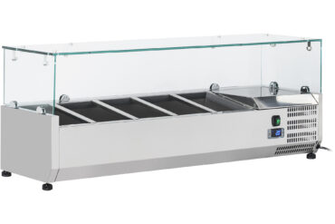 Jahutusega serveerimissüvend ettevalmistuslaud 1200mm 5xGN1/4 Sügavus 330mm | Adexa PT12