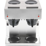 Kohvikutsungi kahekordne filtri kohvimasin käsitsi täitmisega, 2 klaaskannu, 4 kuumutusplaati | Adexa RB286X2 - Image 2