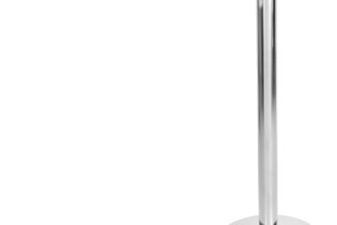 Hõbedane tõkkepost musta sisseehitatava turvarihmaga 5m | Adexa SBP501B