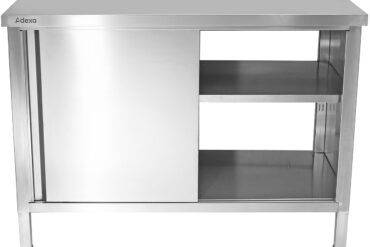 Töölaud Põrandakapp Liugustega Roostevaba Teras 1500X600X850 Mm | Adexa Scp601502S