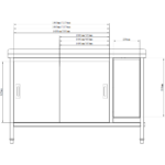 Põrandakapp parempoolne prügikast 1600x600x900mm | Adexa SCP60160BRBR - Image 4
