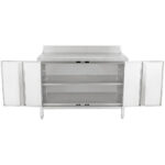 Kaubanduslik tööpind põrandakapp 2 lükanduksed Roostevaba teras 800x600x850mm Tagaserv | Adexa SCP8060B - Image 2