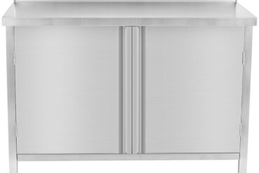 Kaubanduslik tööpind põrandakapp 2 lükanduksed Roostevaba teras 800x600x850mm Tagaserv | Adexa SCP8060B