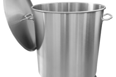 Professionaalne prügikast roostevabast terasest koos kaane ja ratastega 95 liitrit | Adexa SDC95