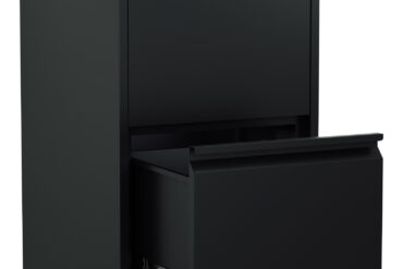 Professionaalne metallist kartoteegikapp 2 sahtlit 460x620x720mm Must | Adexa SEDA2B