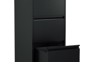 Professionaalne metallist kaustakapp, 3 sahtlit, 460x620x1025mm, must | Adexa SEDA3B