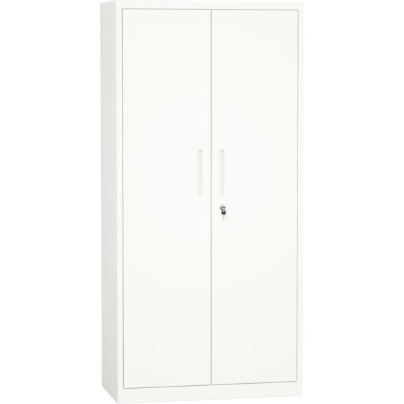 Metallist professionaalne hoiukapp 2 pöördust 900x400x1800mm Lukk 4 reguleeritavat riiulit Valge | Adexa SEFC1W - Image 2