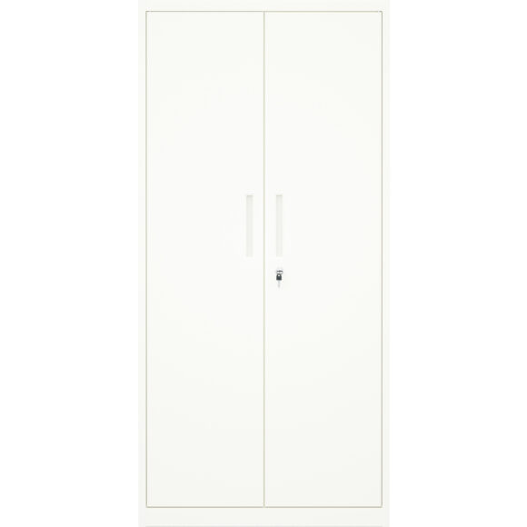 Metallist professionaalne hoiukapp 2 pöördust 900x400x1800mm Lukk 4 reguleeritavat riiulit Valge | Adexa SEFC1W - Image 3