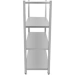 Professionaalne riiuliüksus roostevaba teras 1200x400x1500mm 4 riiulit | Adexa SSB12040 - Image 2