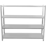 Professionaalne Riiul, Roostevaba teras 1500x500x1500mm, 4 riiulit | Adexa SSB15050 - Image 3