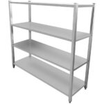 Professionaalne Riiul, Roostevaba teras 1500x500x1500mm, 4 riiulit | Adexa SSB15050
