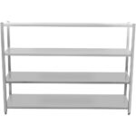 Professionaalne Riiul Üksus Roostevabast Terasest 1800x500x1500mm 4 riiulit | Adexa SSB18050 - Image 4