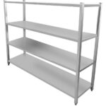 Professionaalne Riiul Üksus Roostevabast Terasest 1800x500x1500mm 4 riiulit | Adexa SSB18050