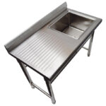 Kraanikauss Roostevaba Teras 1100X600X900Mm 1 Kauss Paremal Pritsmekaitsega | Adexa St145Br