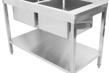 valamu roostevaba teras 1200x700x900mm 2 kaussi pritsmekaitsega | Adexa STD250A