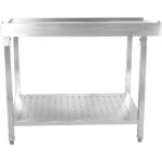 Mahalaadimislaud Parempoolne 600x650x850mm Alumise riiuliga Äärisega Roostevaba teras | Adexa SWB6065R - Image 3