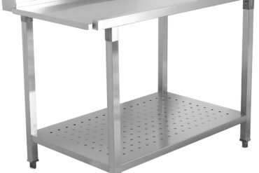 Mahalaadimislaud Parempoolne 600x650x850mm Alumise riiuliga Tagaseinaga Roostevaba teras | Adexa SWB6065R