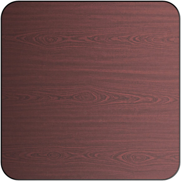 Lamineeritud ruudukujuline lauaplaat Pööratav mahagon & must 24x24'' | Adexa TT2424MB - Image 3