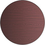Lamineeritud Ümmargune Lauaplaat Pööratav Mahagoni & Must Ø30'' | Adexa TT30RMB - Image 2