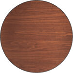 Lamineeritud Ümar Lauaplaat Pööratav Pähkel & Naturaalne Ø30'' | Adexa TT30RWN - Image 2