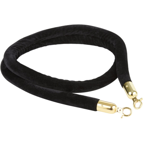 Must sametist eraldusköis kuldsete otstega 1.5m | Adexa VR01BG