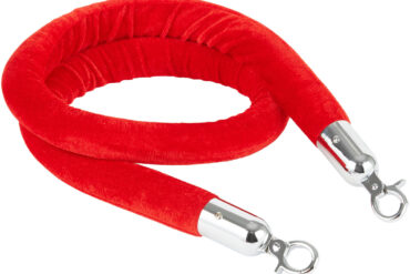 Punane sametist eralduspael hõbedaste otstega 1,5 m | Adexa VR01RS