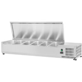 Jahutusega külmlett 1400mm 6xGN1/4 Sügavus 330mm Roostevabast terasest kaas | Adexa EA14
