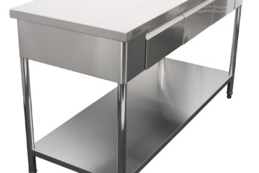 Premium  Töölaud 3 Sahtliga, Roostevabast Terasest Alumine Riiul 1500X600X900Mm | Adexa W218150603D