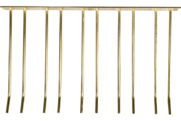 Veiniklaaside hoidik kuldne seinale kinnitatav pikkus 300 mm 15 veiniklaasi | Adexa WGA58500300G