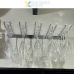 Veiniklaasihoidja Hõbedane Seinakinnitusega Pikkus 300 mm 15 veiniklaasi | Adexa WGA58500300S - Image 2