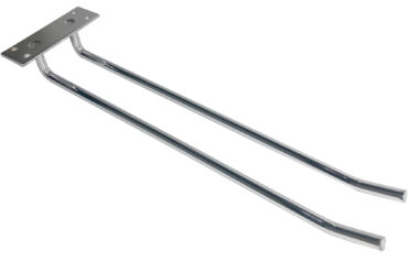 Veiniklaaside hoidik hõbedane lae alla kinnitatav Pikkus 300mm 3 veinipokaali | Adexa WGB18500300S