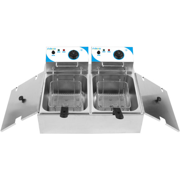 Kaksik Fritüür Elektriline 8+8 liitrit 2,5+2,5kW Lauapealne | Adexa WHCDFD