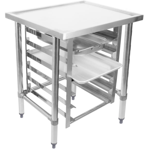 Kaubanduslik seadmealus 6-korruselise GN1/1 restiga mereäärtega 800x700x900mm | Adexa WHMTR7080