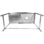 Valamu jäätmeavadega roostevaba teras 1200x600x900mm 1 kauss vasakul pritsmekaitse | Adexa WHSTD1270L - Image 5