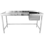 Valamu jäätmeavadega Roostevaba teras 1800x600x900mm 1 kauss paremal Tagasein | Adexa WHSTD1870R