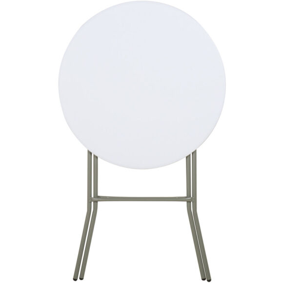 Ümmargune valge kokkuklapitav laud Ø600x1100mm | Adexa WHZR60 - Image 2