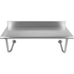 Professionaalne seinale kinnitatav töölaud roostevabast terasest 1800x600x900 mm | Adexa WMTB60180 - Image 3