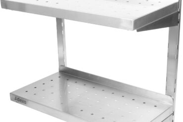 Perforeeritud seinariiul 2 tasandit Roostevaba teras 600x300x600mm | Adexa WSWB30060P