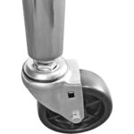 Ärikasutuses olev mobiilne töölaud reguleeritavate jalgadega Roostevaba teras Alumine riiul Tagumine ülespööre 400x600x900mm | Adexa WT6040C - Image 2