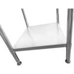 Kaubanduslik mobiilne töölaua reguleeritavate jalgadega roostevabast terasest alumine riiul 1600x600x900mm | Adexa WT60160CWO - Image 3