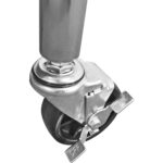 Kaubanduslik mobiilne töölaua reguleeritavate jalgadega roostevabast terasest alumine riiul 1600x600x900mm | Adexa WT60160CWO - Image 5