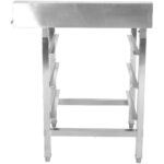 Mahalaadimislaud Vasak pool 600x650x850mm Nõudepesumasina korviriiuliga Pritsmekaitsega Roostevaba teras | Adexa WTF6065L - Image 6