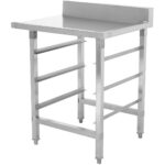 Laadimislaua parempoolne külg 800x650x865mm Nõudepesukorviga Äärekaitsega Roostevaba teras | Adexa WTF6065R