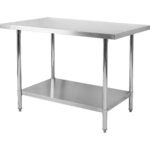 Kaubanduslik töölaud Roostevaba teras Alumine riiul 1600x600x900mm | Adexa WT60160WO