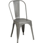 Bistro söögitooli terasest gunmetal metall siseruumides | Adexa WW163DG